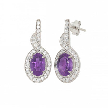 Curving Glory Diamond Earring