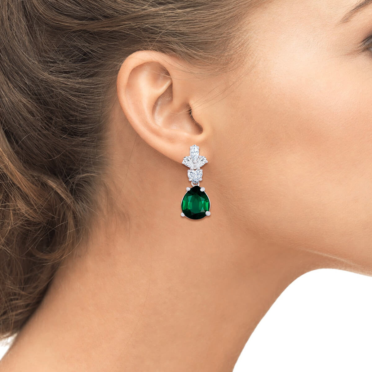 Crystal Green Diamond Earring
