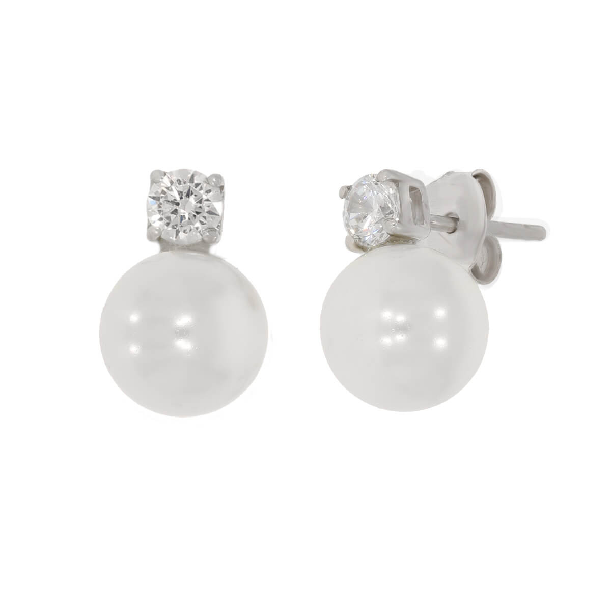 Pearly Diamond Earring