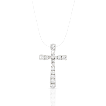 925 Sterling Silver Divine Cross Pendant with Link Chain