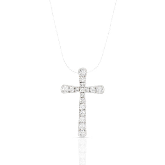 925 Sterling Silver Divine Cross Pendant with Link Chain