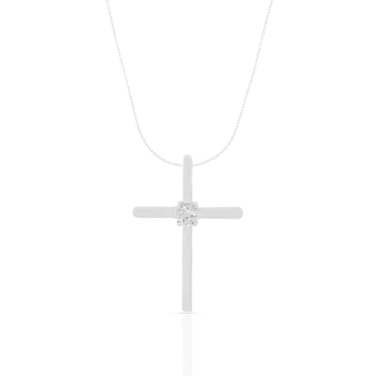 925 Sterling Silver Elegance Cross Pendant with Link Chain