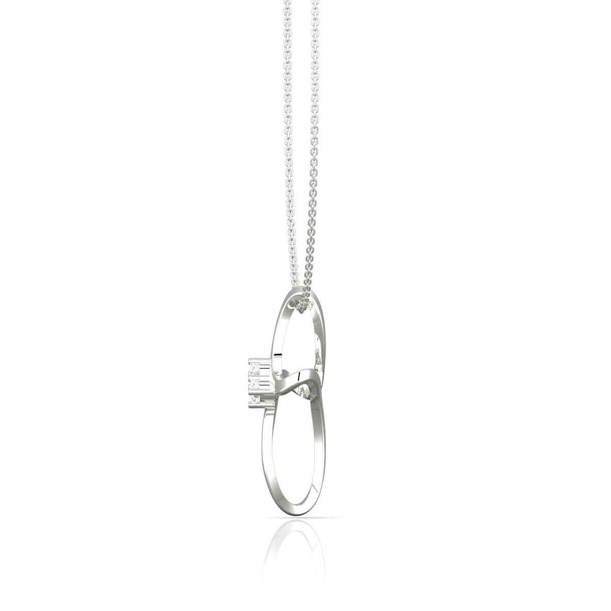 925 Sterling Silver Alluring Cross Pendant with Link Chain