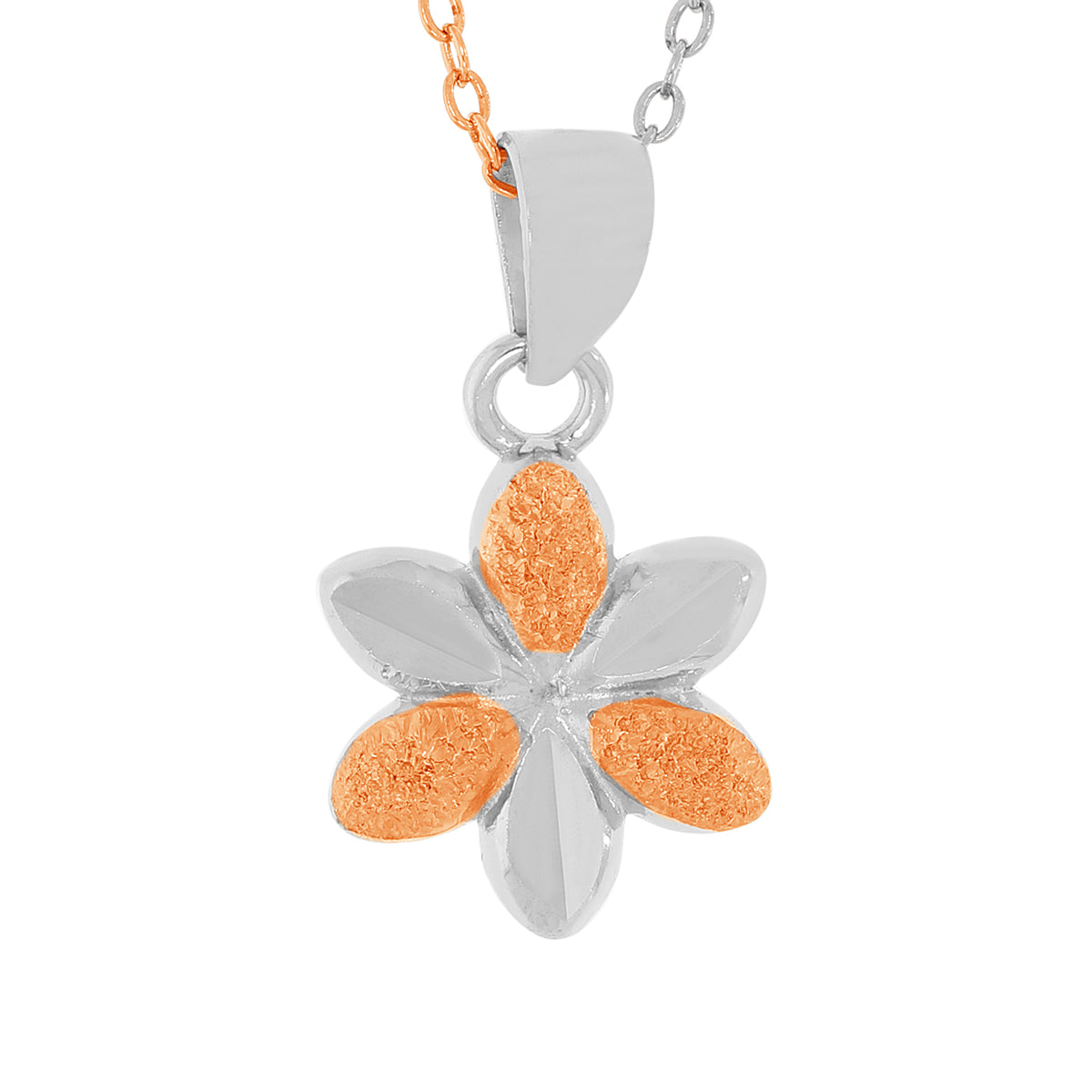 Dazzling Aphrodite´s Floral Pendant Set with Link Chain