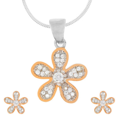Charming Periwinkle Pendant Set with Link Chain