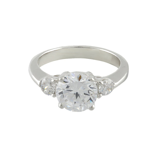 Silver Trio Diamond Ring