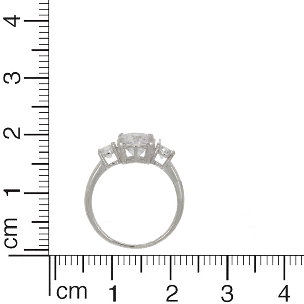 Silver Trio Diamond Ring