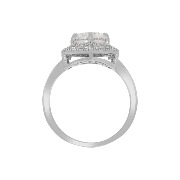 Sterling Hexa Diamond Ring
