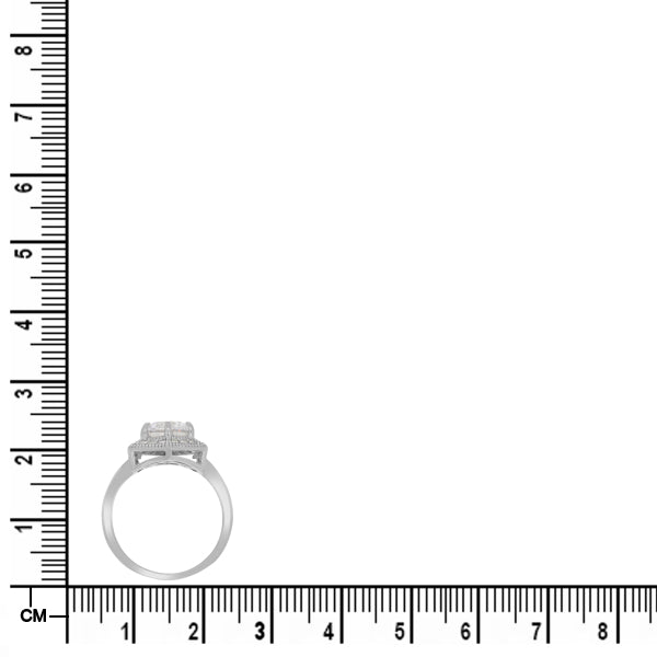 Sterling Hexa Diamond Ring