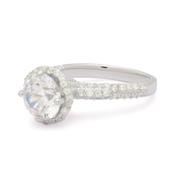 Silver Ostentatious Diamond Ring
