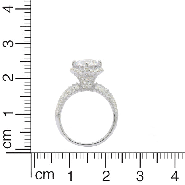 Silver Ostentatious Diamond Ring