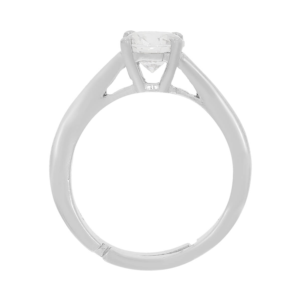 925 Sterling Silver White American Diamond Silver Zircon Vintage Ring