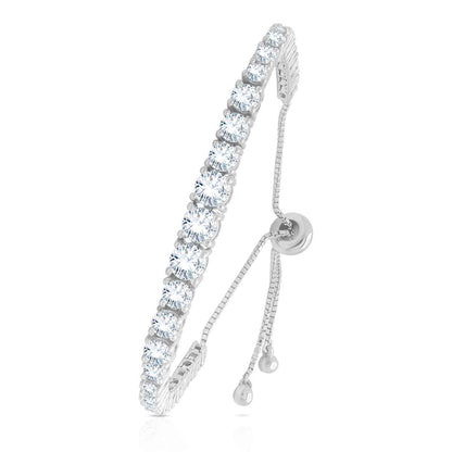 Classic Tennis Bracelet In Sterling Silver