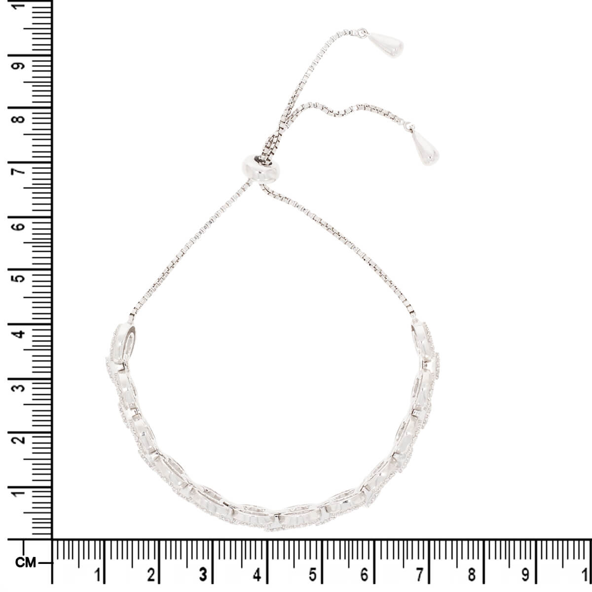 White Diamond Bracelet in Silver