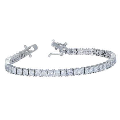 Sparkly Diamond Tennis Bracelet In Silver