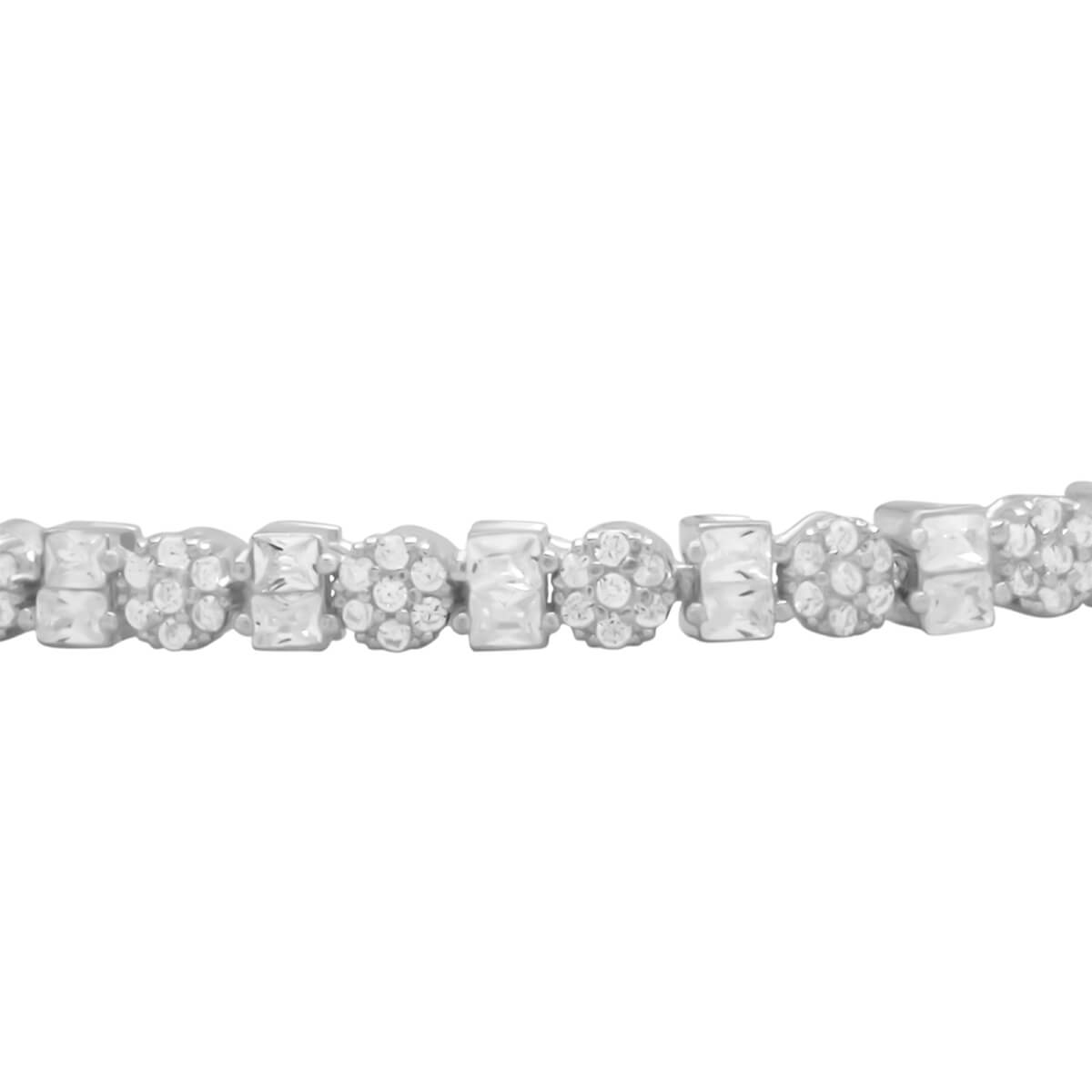 Sparkling Tennis Bracelet In Silver