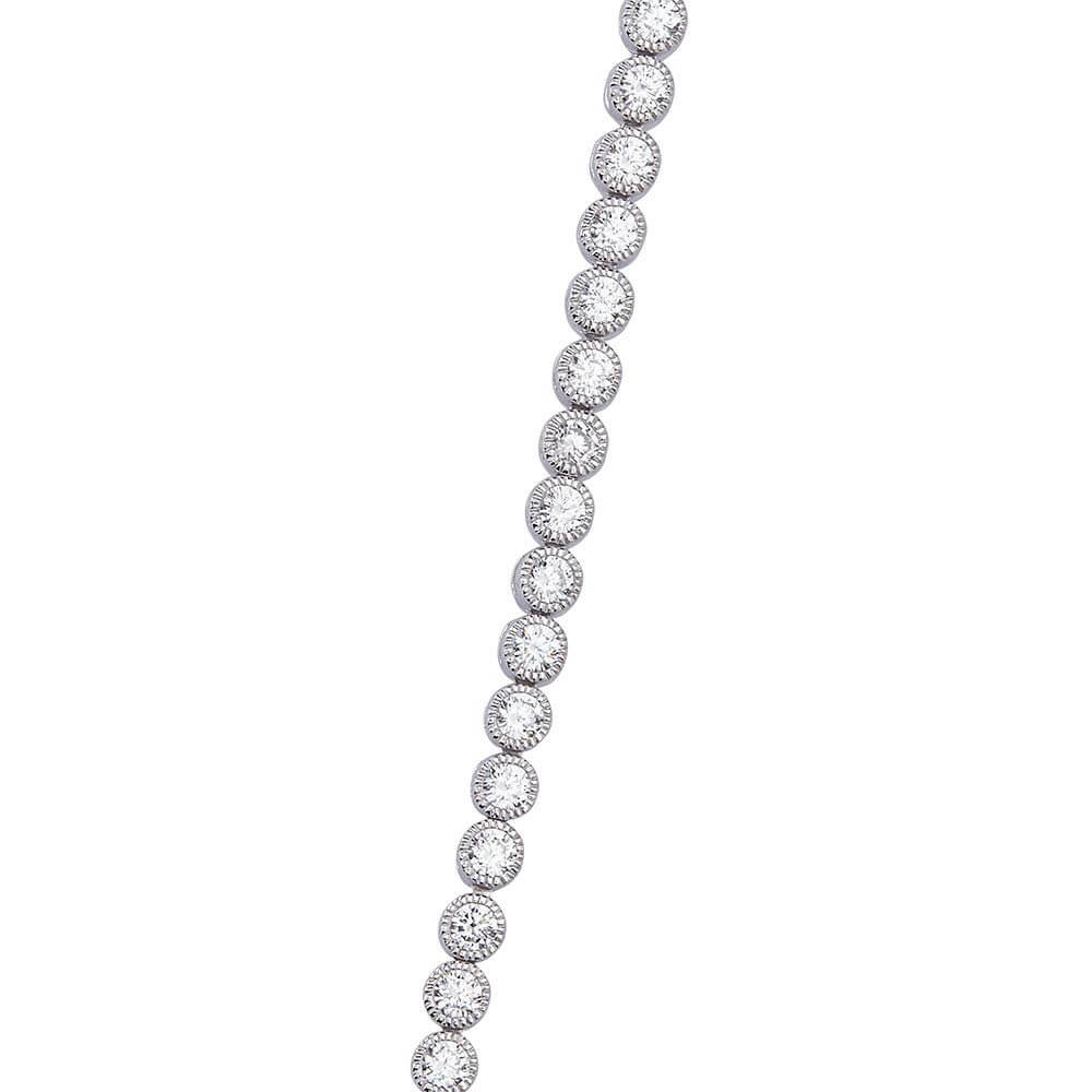 Elegant Diamond Bracelet In Silver