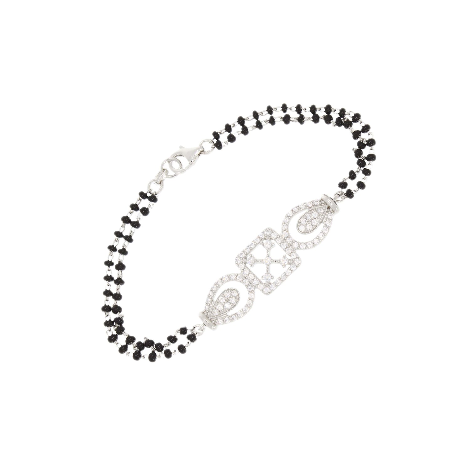 Silver Embellished Mangalsutra Bracelet