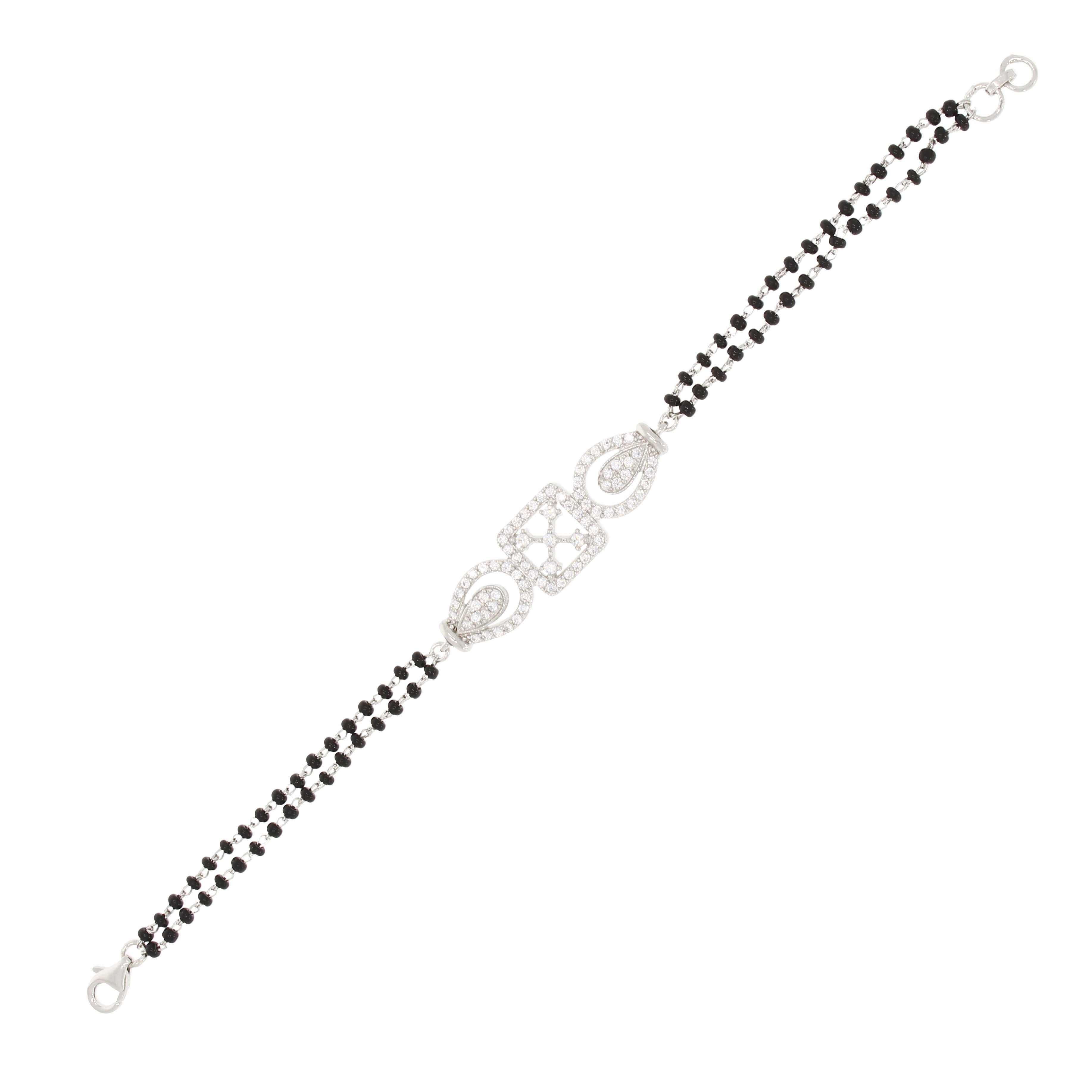 Silver Embellished Mangalsutra Bracelet