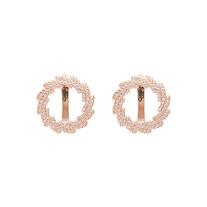 Rose Gold Sterling Silver Hoop Earrings