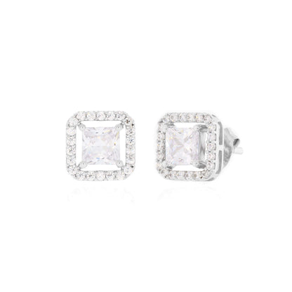 Princess Halo Silver Studs