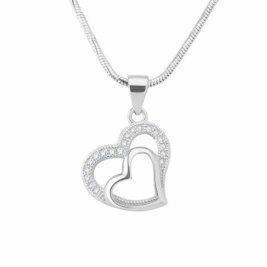 Silver Delight Hearts Pendant