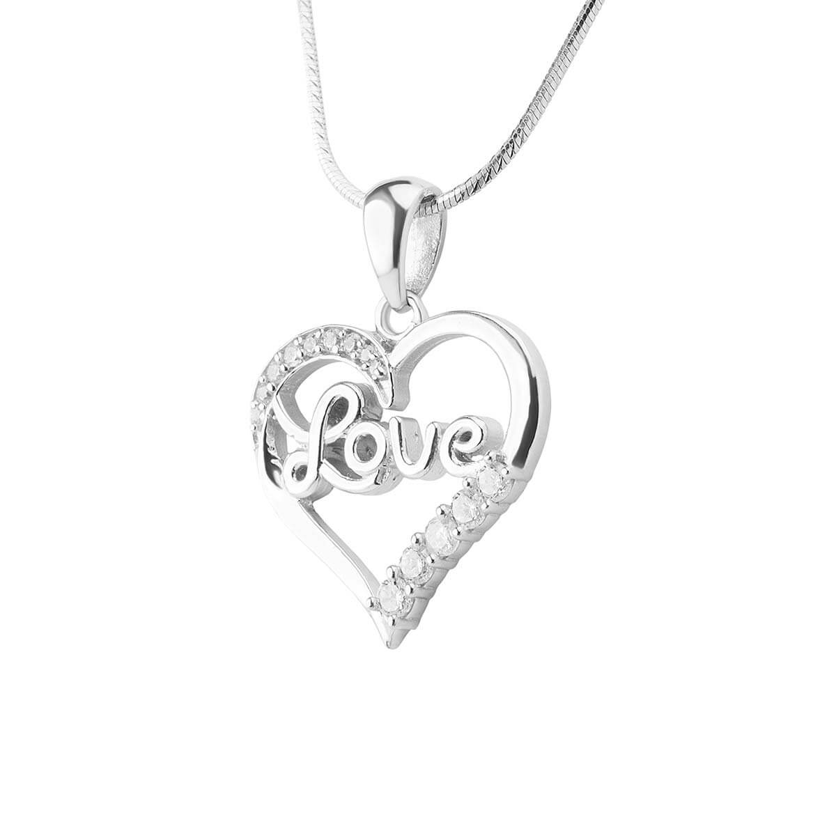 In Love Silver Heart Pendant