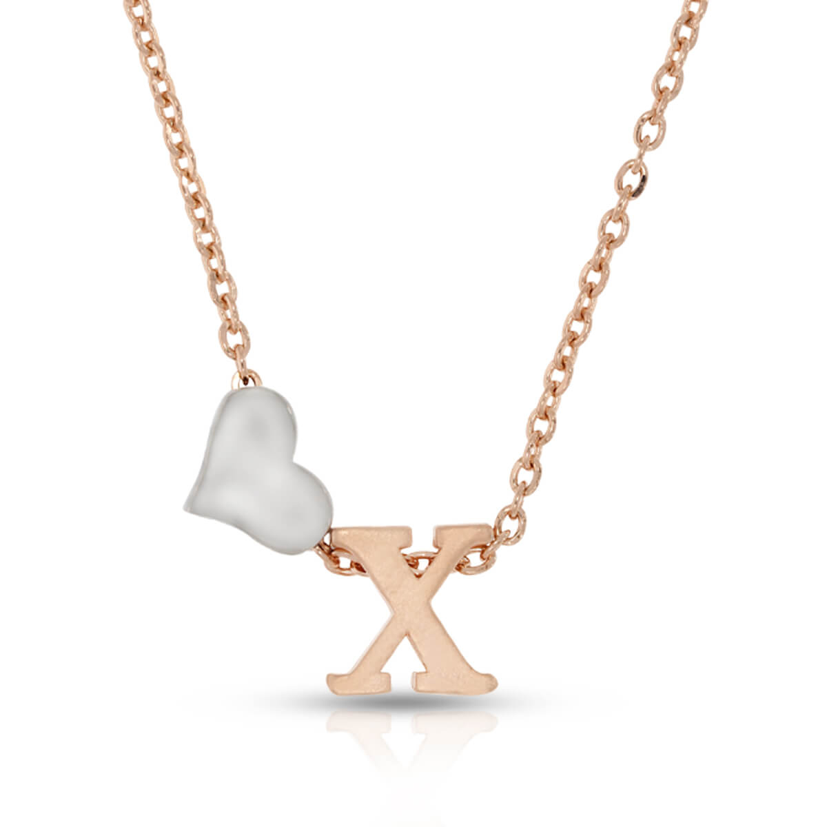 Sterling Silver "X" Initial Necklace