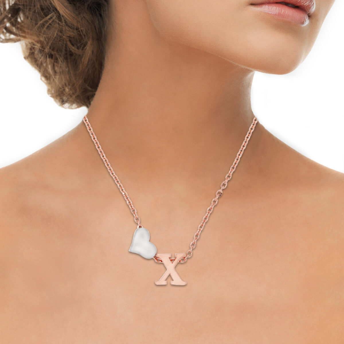 Sterling Silver "X" Initial Necklace