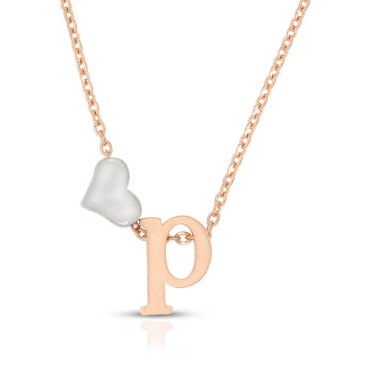 Sterling Silver "P" Initial Necklace