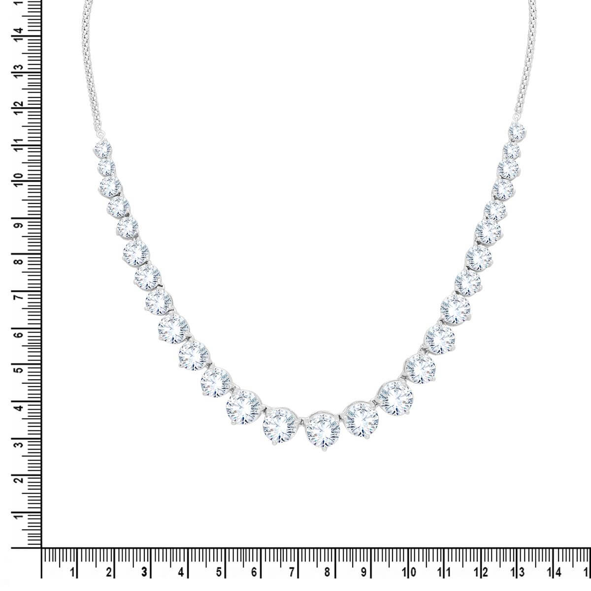 Striking Solitaire Silver Necklace Set