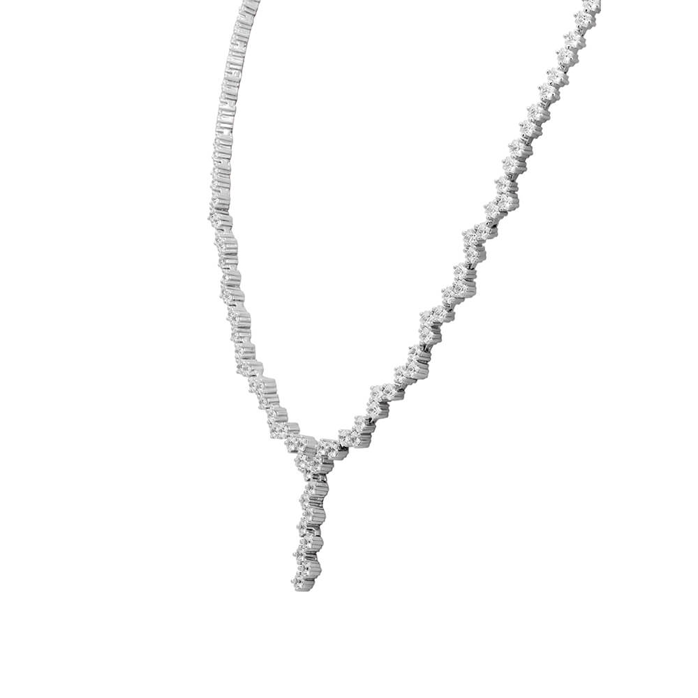 Glamourous Silver Necklace Set
