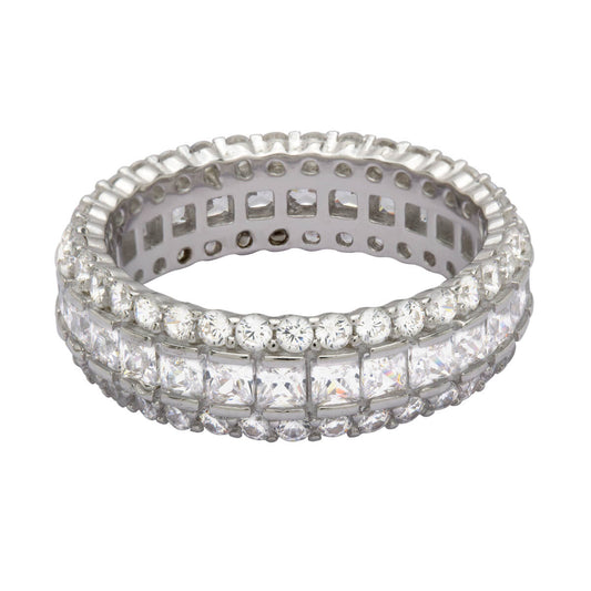 Refined Eternity Silver Band