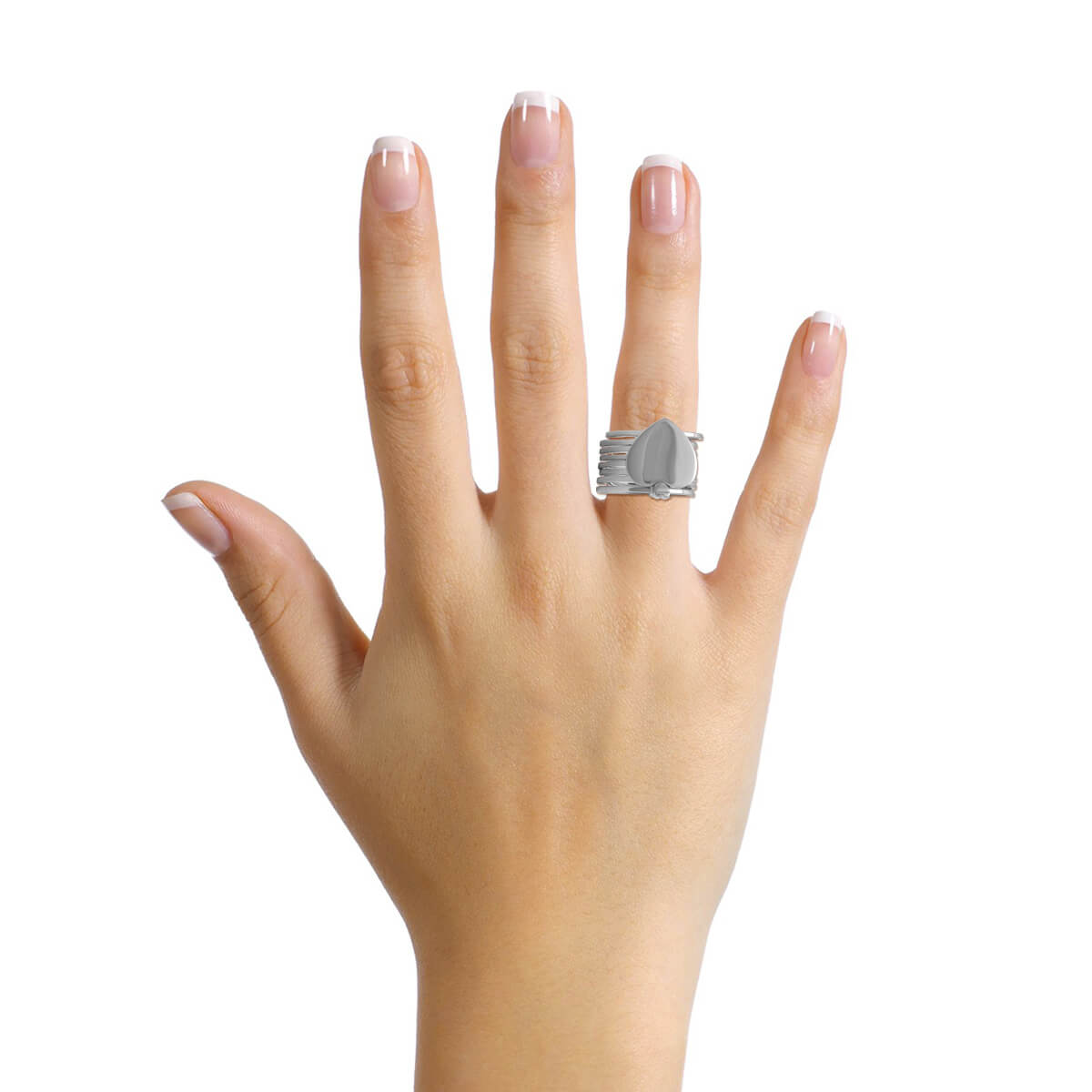 Dual Wear Diamond Ring In Silver