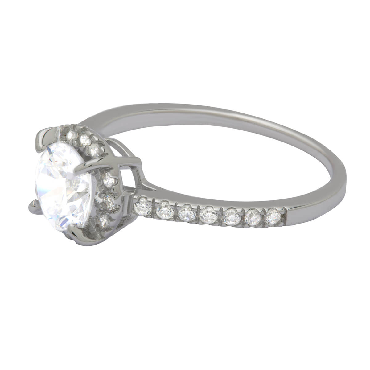 Dreamy Solitaire Silver Ring