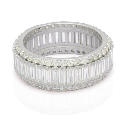Diamond Eternity Silver Band