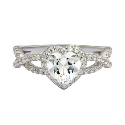 Cupid Solitaire Silver Ring