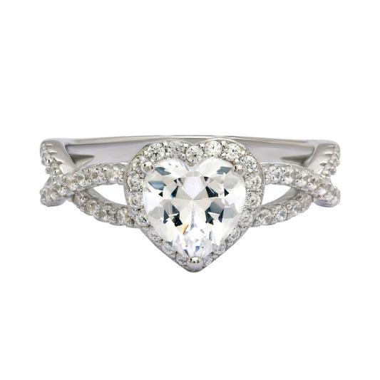 Cupid Solitaire Silver Ring