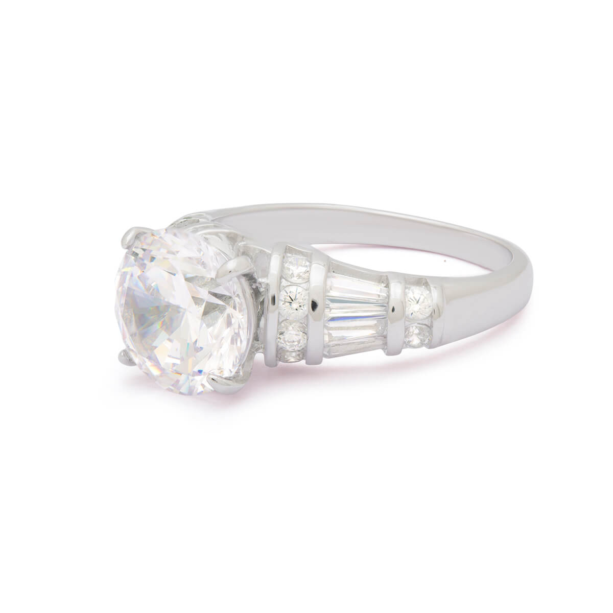 Stunning Solitaire Silver Ring