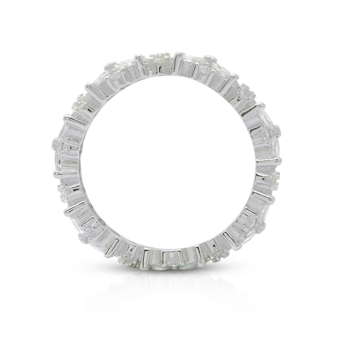 Unique Diamond Ring In Silver