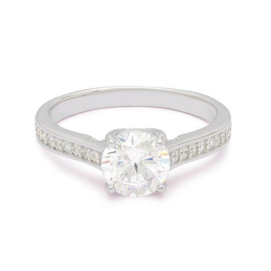 Effortless Solitaire Silver Ring