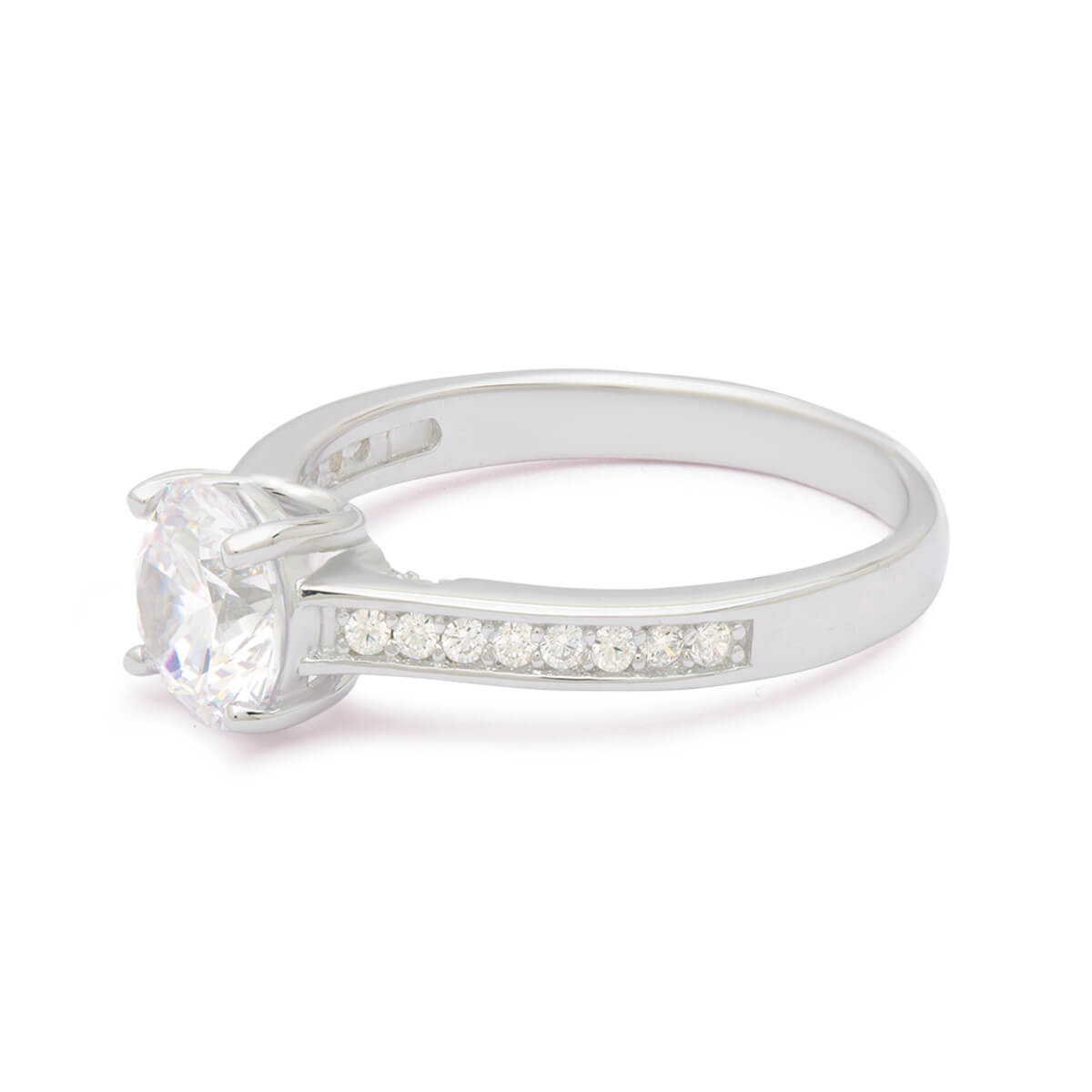 Effortless Solitaire Silver Ring