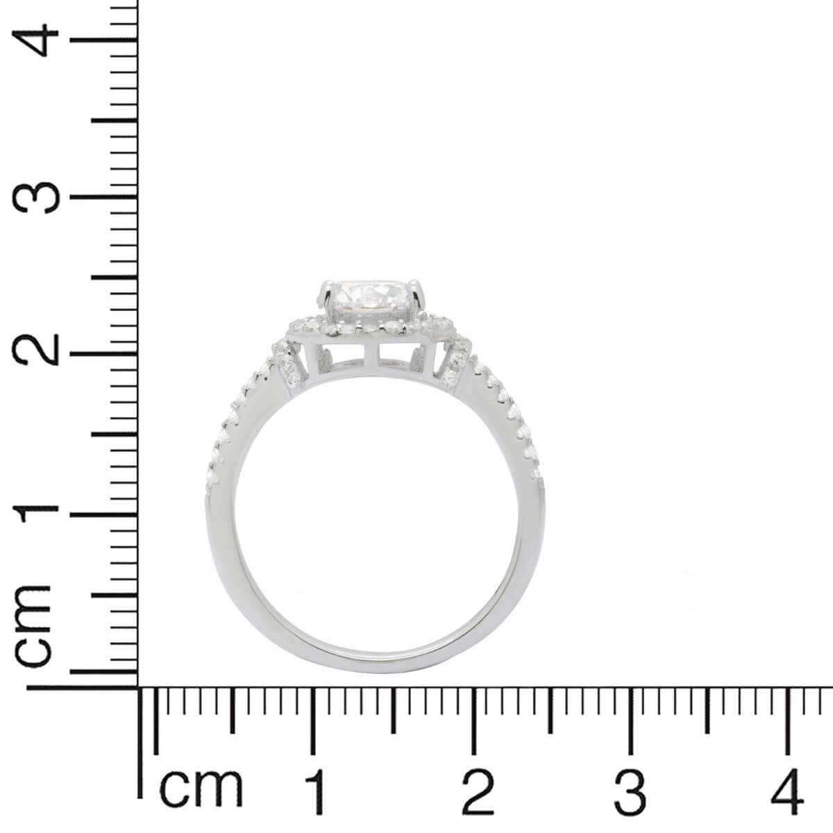 Lustrous Solitaire Silver Ring